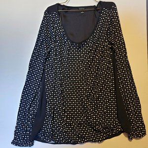 Ann Taylor long sleeve Geometric Blouse women's size Medium  lightweight